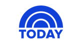 Logo of 'TODAY' with blue and white design on a white background